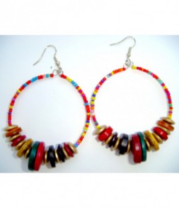 boucles d'oreilles fantaisie style africain