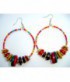 African style, pendant anneaux colorés