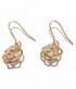 Boucles d'oreilles dorées fleur de strass