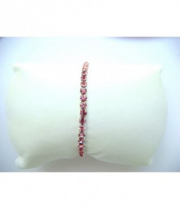 Bracelet strass élastique rouge