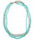 Chaine et perles turquoises