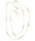 Sautoir deux tours coeurs blancs et strass