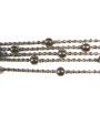 Multi chaines et fines perles anthracites
