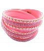 Bracelet wrap 2 tours rose douceur