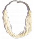 Collier perles de rocaille nacrées