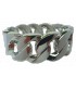 Large chaine rigide argentée, articulée