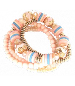 5 bracelets élastiques assortis