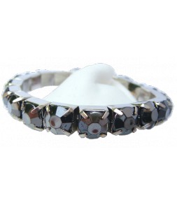 bracelet élastique strass gris