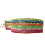 bracelet chainettes couleur et strass