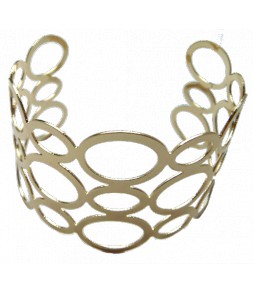 bracelet manchette dorée cercles