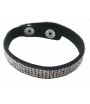 bracelet pression noir strass