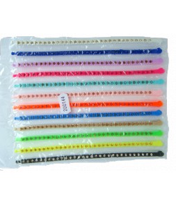 bracelets plastique strass plage mer 