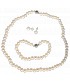 Parure collier et bracelet et BO véritables perles de culture d'eau douce