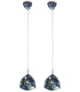 Magnifiques pendants strass bleu gris clair