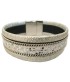 Bracelet manchette aimant effet serpent blanc argent